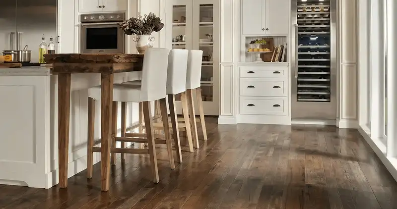 Professionally installed and refinished hardwood flooring in a residential home, showcasing smooth finish and natural wood tones in Pittsburgh, PA
