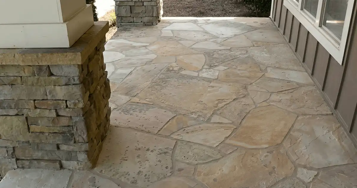 House entrance with professionally installed stone flooring in Pittsburgh PA